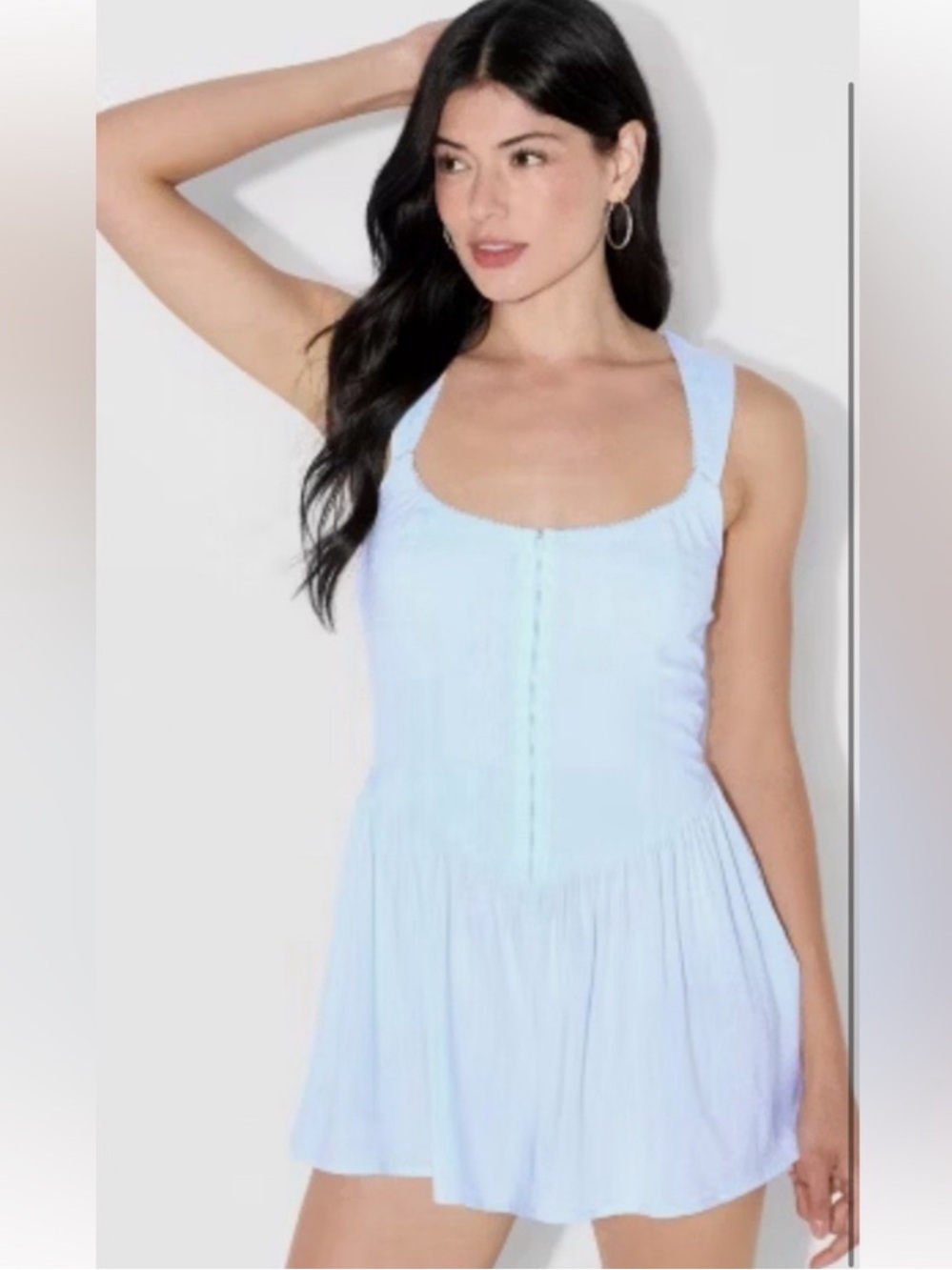 wild fable Light Blue Sleeveless Romper